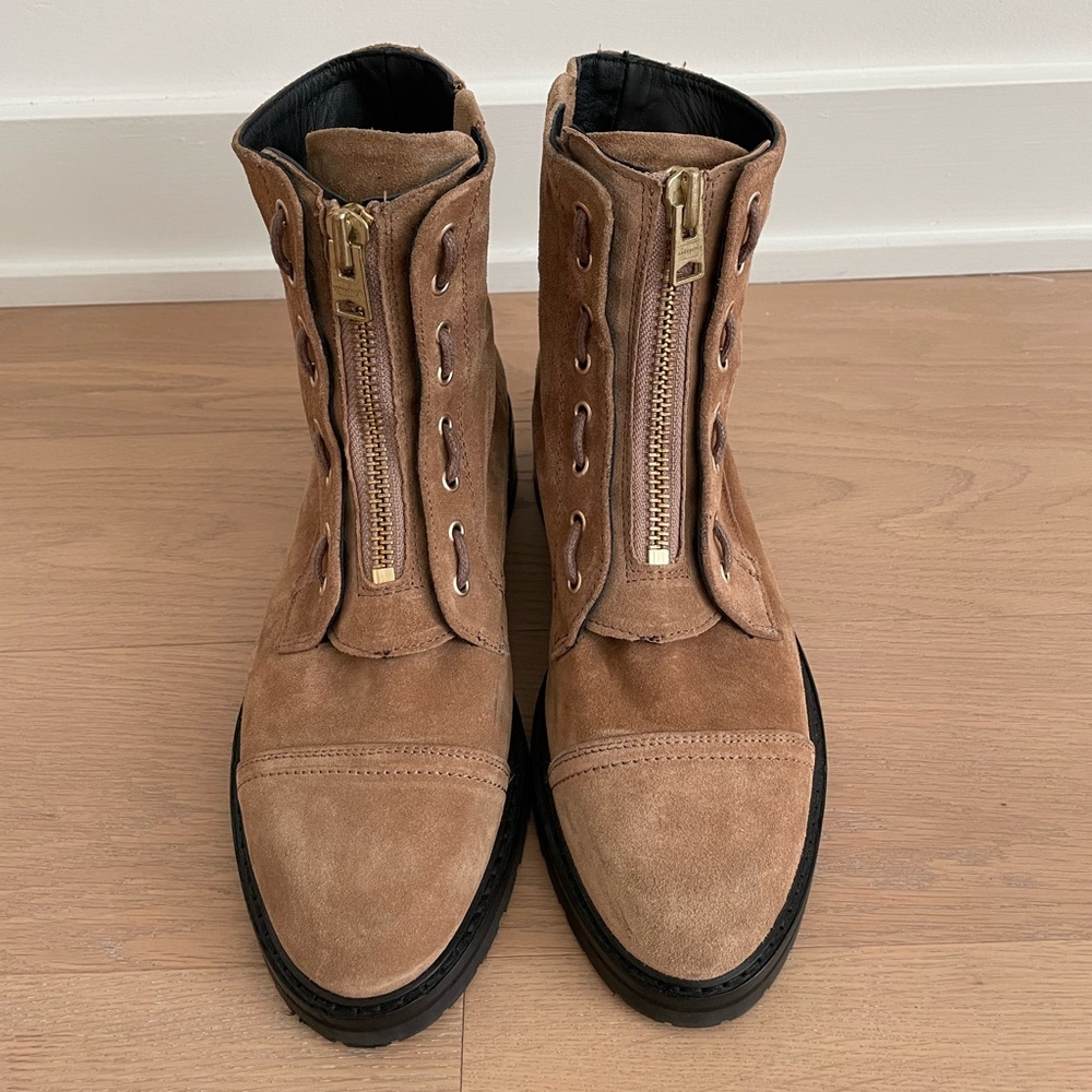 AllSaints Ariel Zip Top Boot Size 10